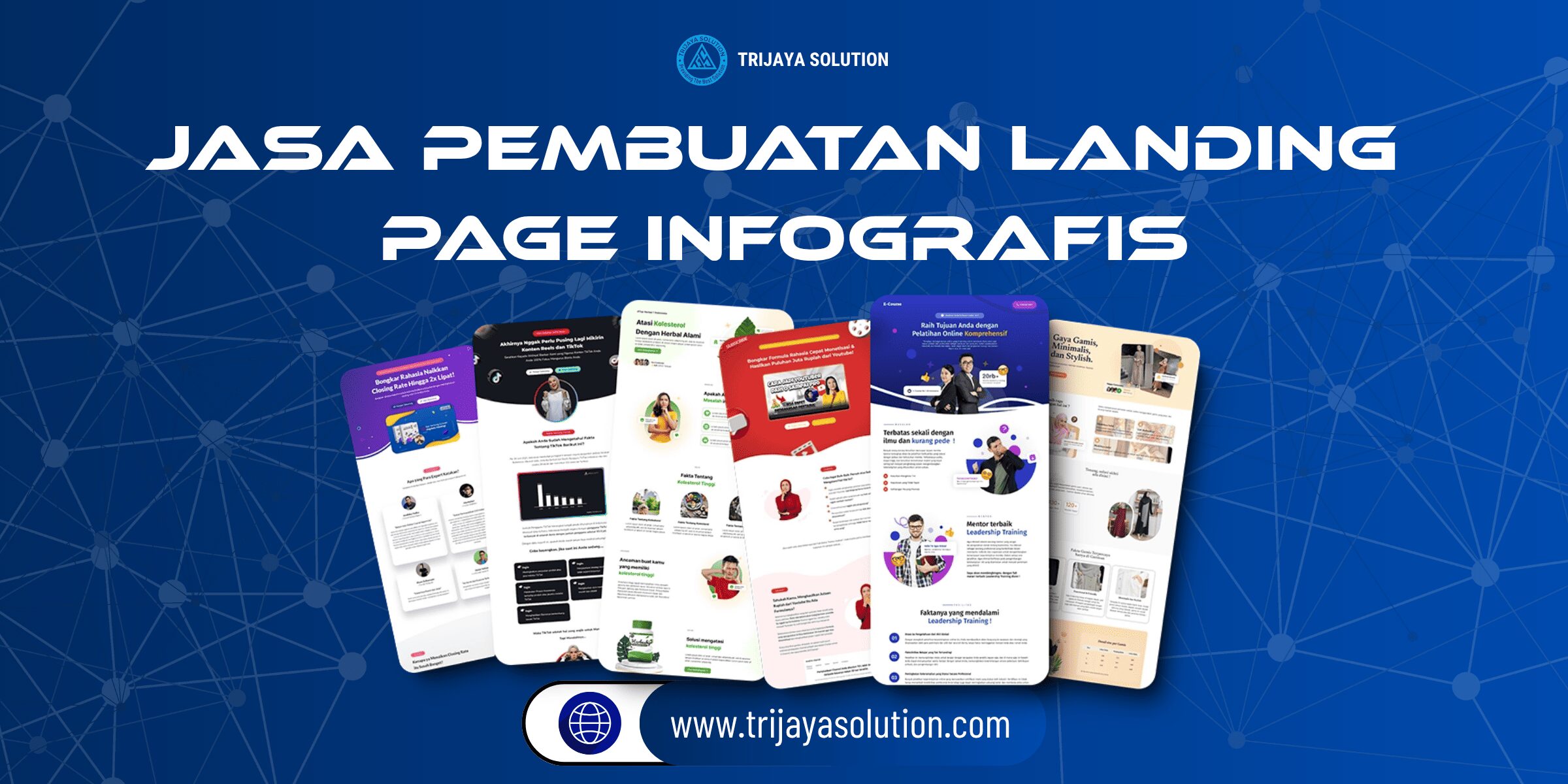 Jasa pembuatan landing page infografis